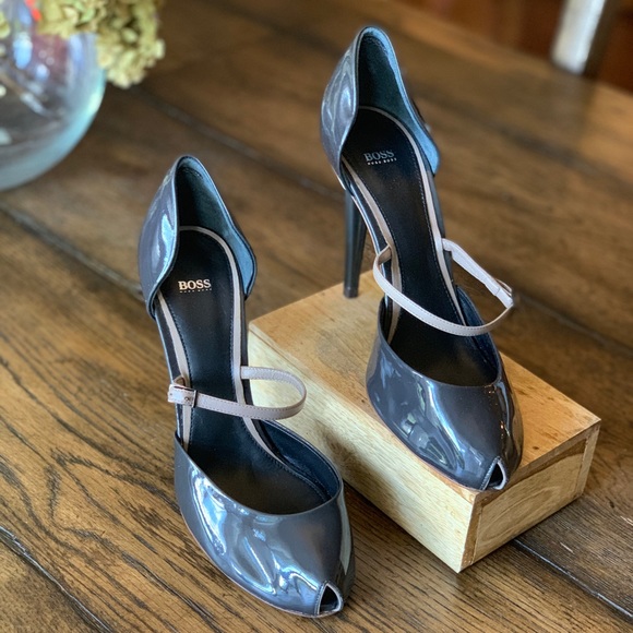 Hugo Boss Shoes - Hugo Boss Peep Toe Leather Shoes